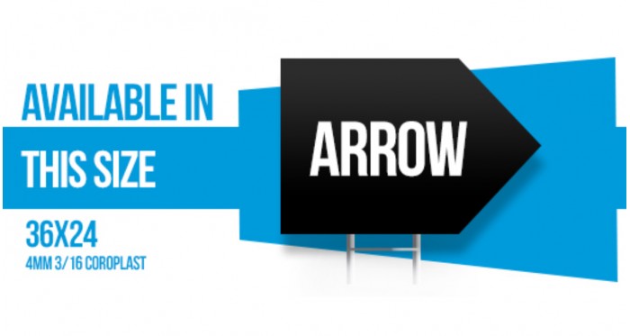 Mega Land Arrow Coroplast 4MM 3/16