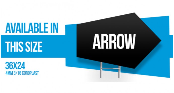 Coffin Land Arrow Coroplast 4MM 3/16