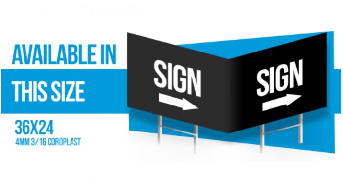 Open Land Sign Coroplast 4MM 3/16