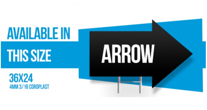 Standard Land Arrow Coroplast 4MM 3/16