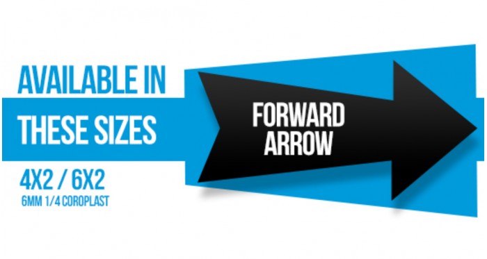 Forward Arrow Coroplast 6MM 1/4