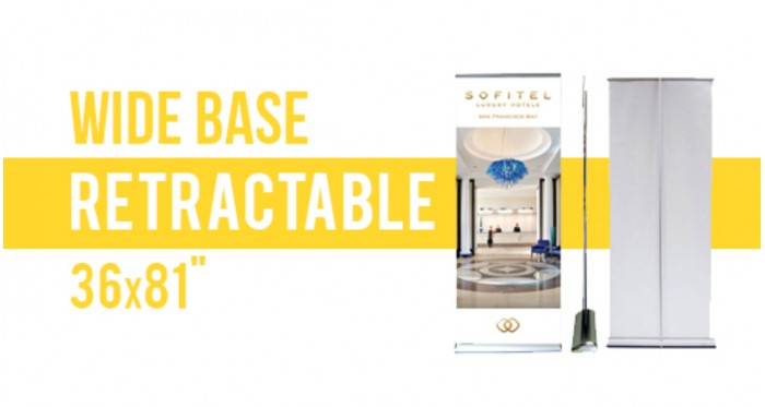 36x81"| Wide Base Retractable Stand 